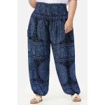 Harembroek XL Mandala Mono blauw/zwart